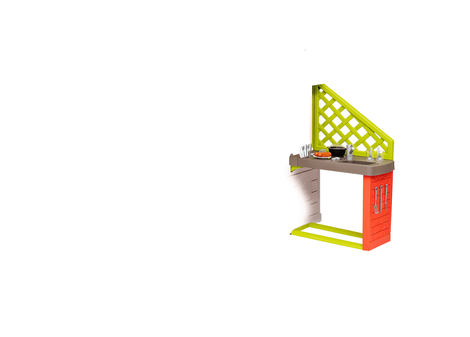 Spielhaus Corolle Playhouse Smoby mit 2 Fenstern mit Jalousien und Schiebeläden und 1 Halbtür UV Filter ab  2 Jahren