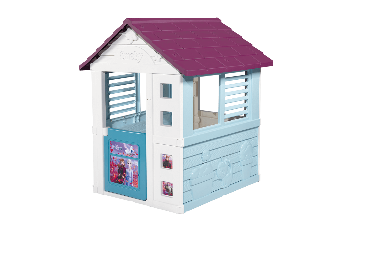 Spielhaus Frozen Disney Playhouse Smoby Halbtür und 2 Fenster mit Jalousien  UV Filter ab 2 Jahren
